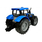 Traktor so zhrňovačom sena - modrý
